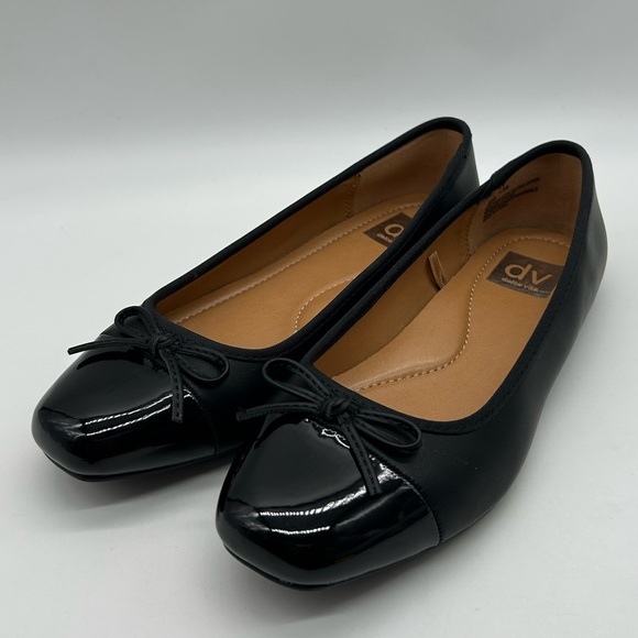 Moxy Black Vegan Ballet Flats Bow Detail | Women’s Size 7.5 | New With Box - Picture 5 of 11